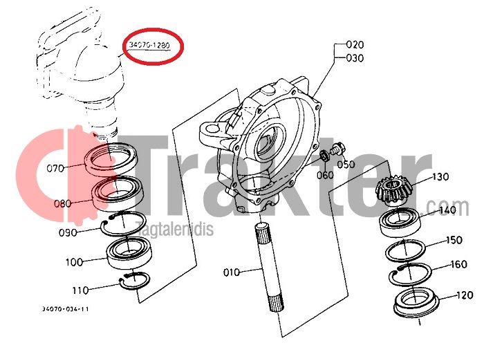 HUB WHEEL FRONT LEFT ORIGINAL KUBOTA