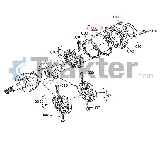 MOTORGEHÄUSEDICHTUNG KURBELWELLE HINTEN GROSS ORIGINAL KUBOTA 16299-04820 16264-04820