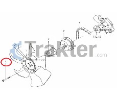 PERNO DEL RADIADOR DEL VENTILADOR ORIGINAL ISEKI 6209-030-044-00