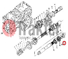 BEARING AXIS PTO ORIGINAL KUBOTA 08101-06203